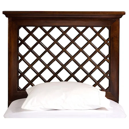 Full/Queen Headboard and Rails with Trellis Design